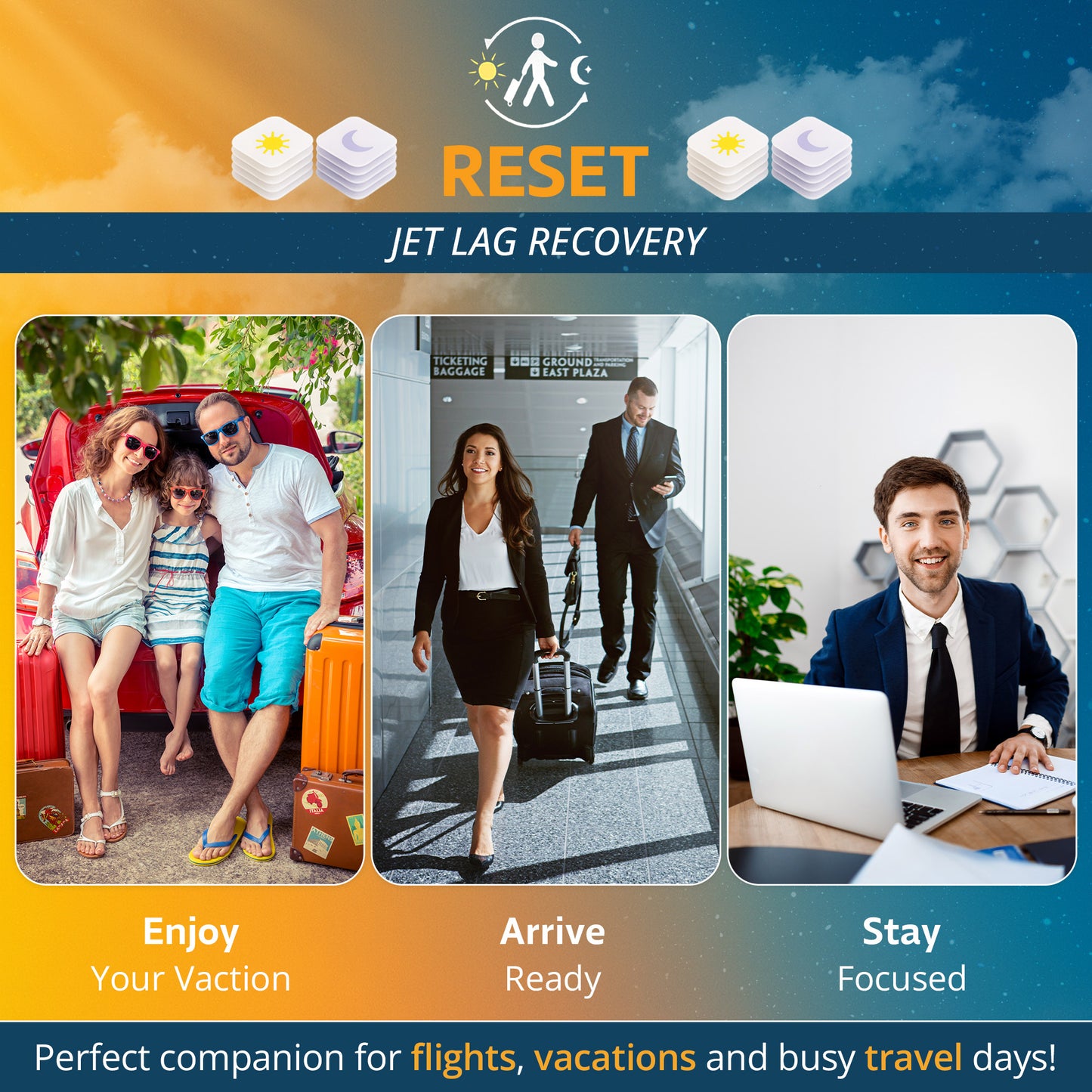 Reset Jet Lag Recovery System - 1 pk
