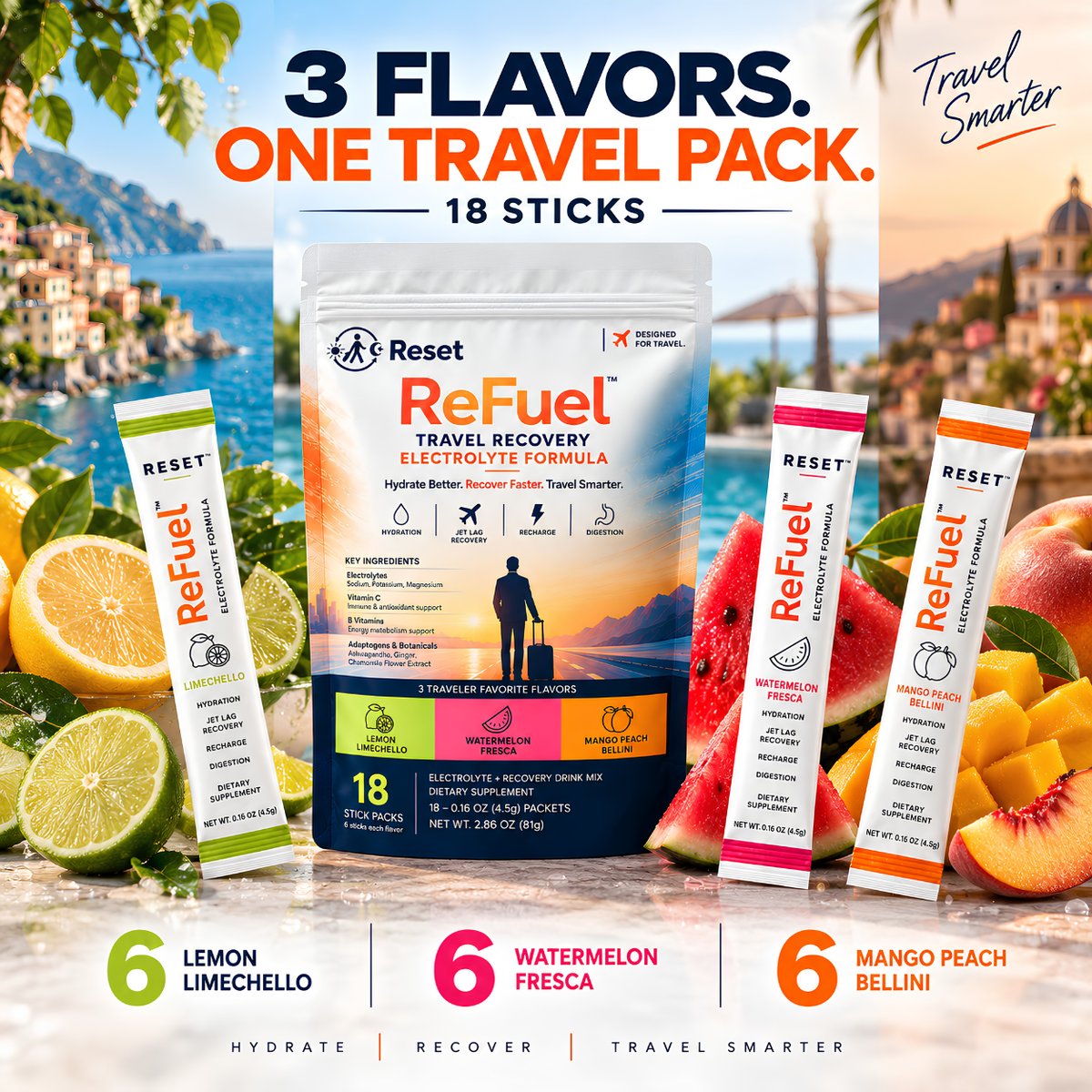 ReFuel Travel Recovery and Electrolyte Formula (2Pk)