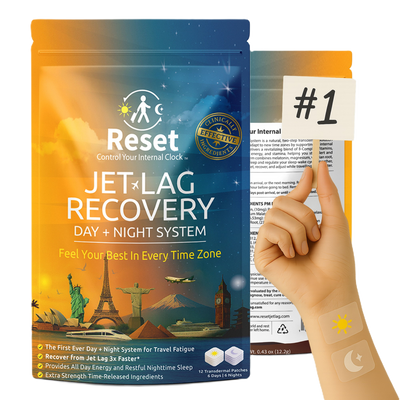 Reset Jet Lag Travel Patch System - 1 Pack (12 Patches)