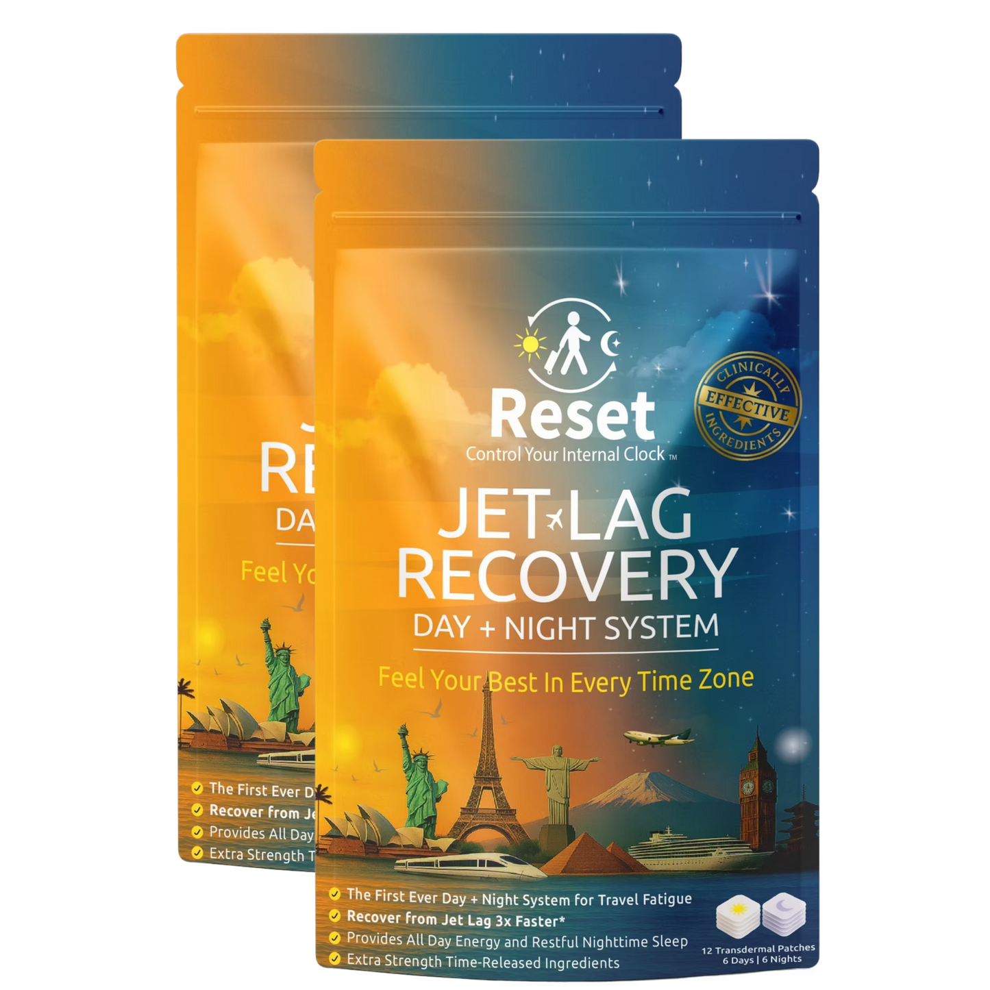 Reset Jet Lag Recovery System - 2 pk