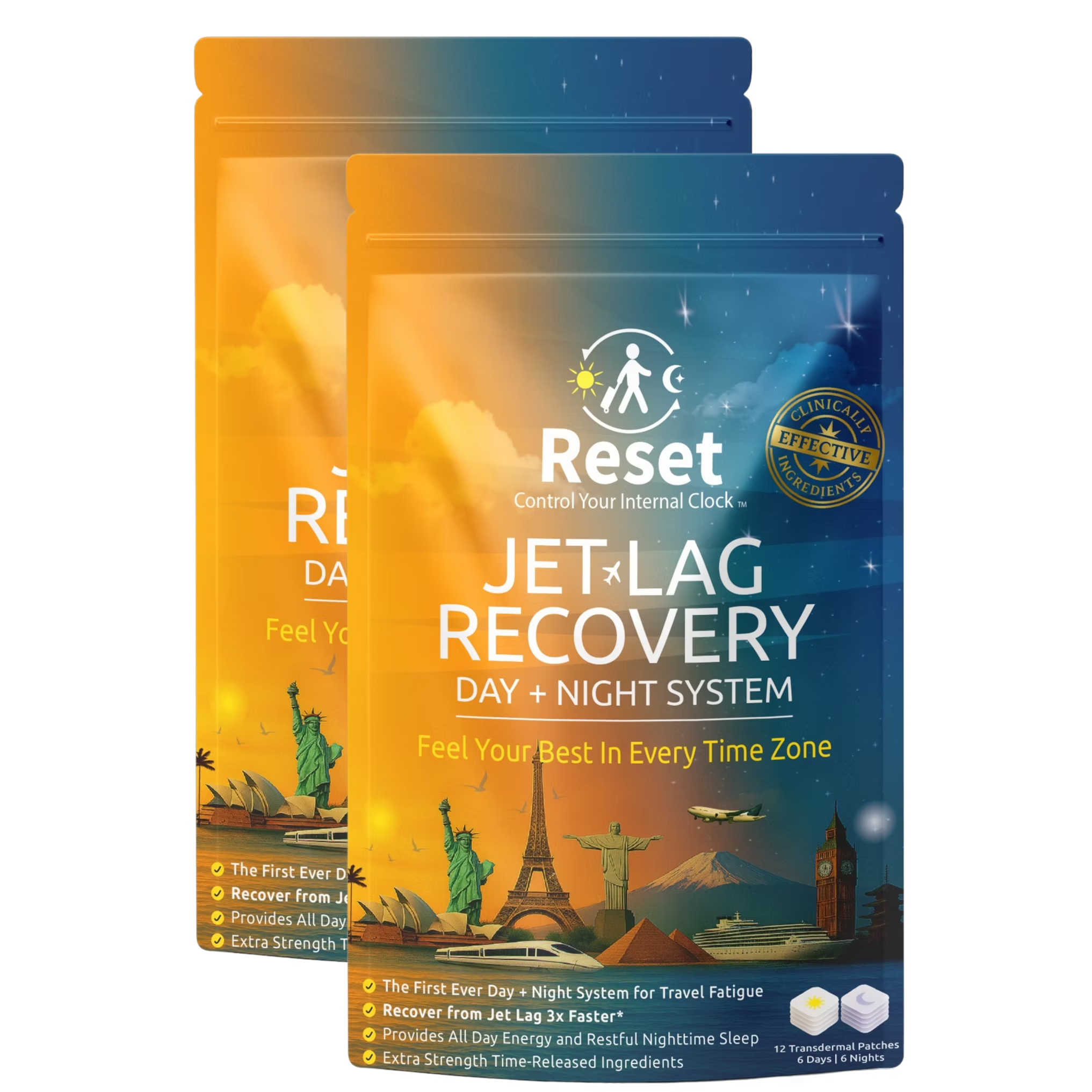 Reset Jet Lag Recovery System - 2 pk